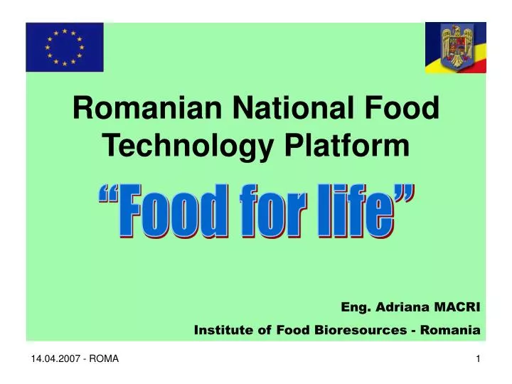 romanian national food technology platform