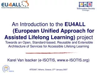 Karel Van Isacker (e-ISOTIS, e-ISOTIS)