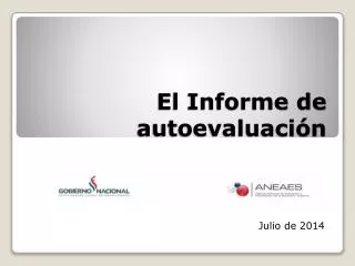 el informe de autoevaluaci n