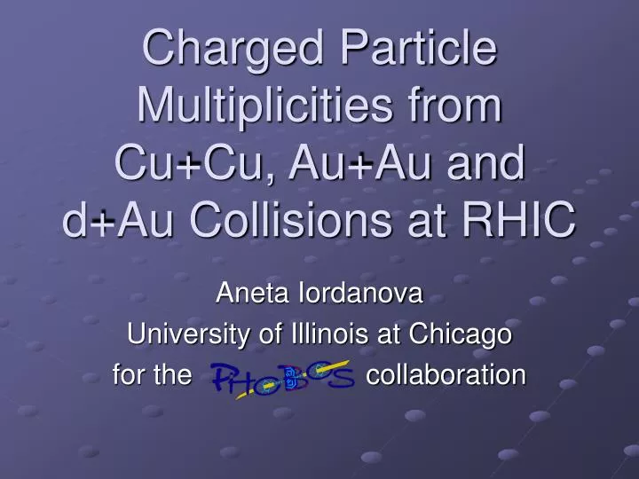 charged particle multiplicities from cu cu au au and d au collisions at rhic