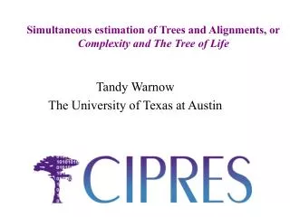 Simultaneous estimation of Trees and Alignments, or Complexity and The Tree of Life