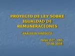 PROYECTO DE LEY SOBRE IGUALDAD DE REMUNERACIONES - slide 1