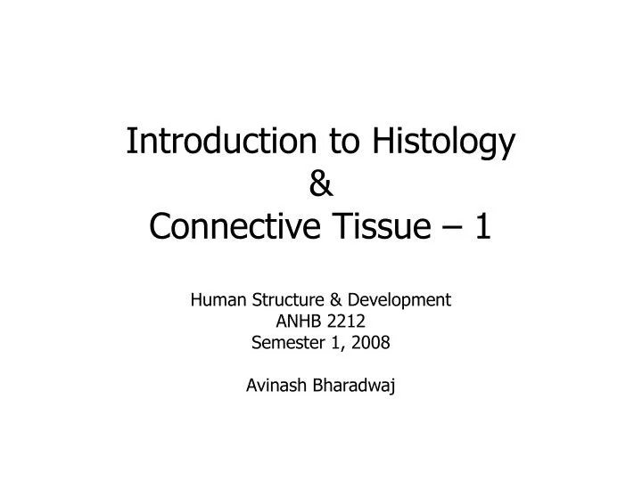 introduction to histology connective tissue 1