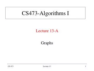 CS473-Algorithms I