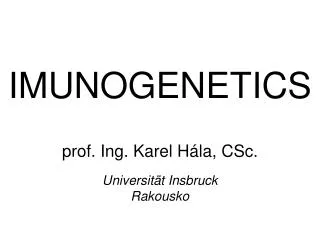 IMUNOGENETICS