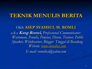 teknik menulis berita