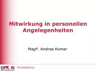 mitwirkung in personellen angelegenheiten
