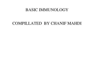 BASIC IMMUNOLOGY