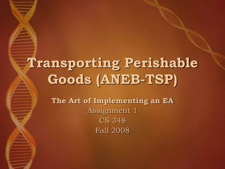 transporting perishable goods aneb tsp