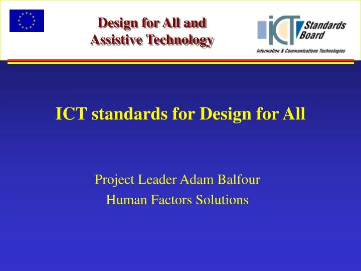 ict standards for design for all
