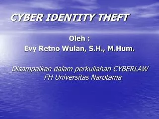 cyber identity theft