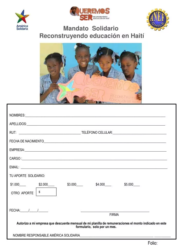 mandato solidario reconstruyendo educaci n en hait