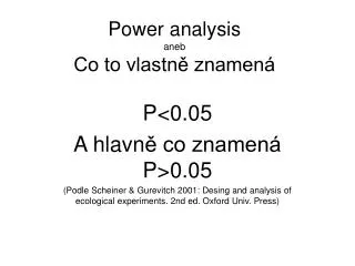 power analysis aneb co to vlastn znamen