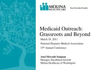 Medicaid Outreach: Grassroots and Beyond
