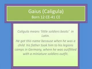 gaius caligula born 12 ce 41 ce