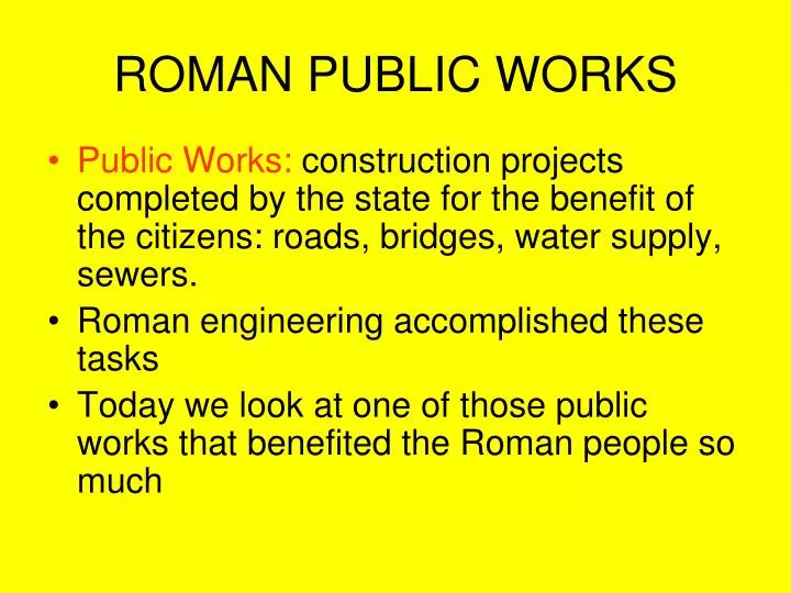 roman public works