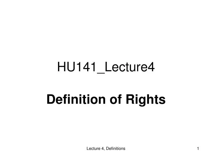 hu141 lecture4