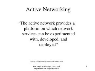 Active Networking