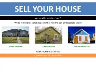 SELL YOUR HOUSE – Are you self motivated property seller fro