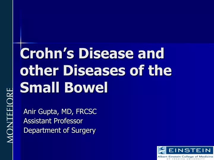 crohn s disease and other diseases of the small bowel