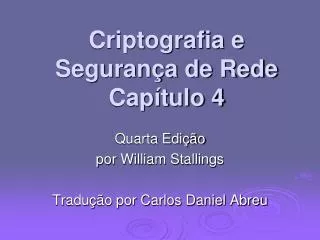 criptografia e seguran a de rede cap tulo 4