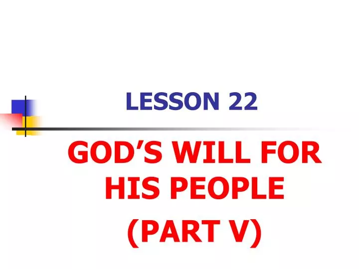lesson 22