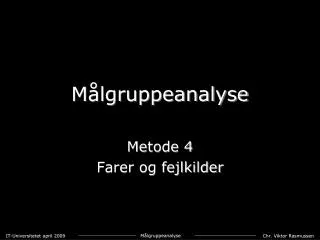 m lgruppeanalyse