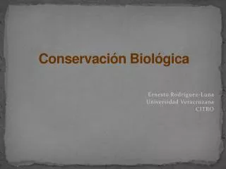 conservaci n biol gica