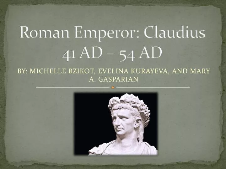 roman emperor claudius 41 ad 54 ad
