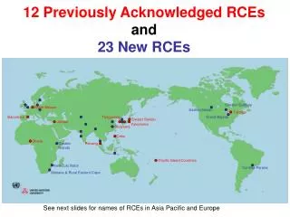 12 Previously Acknowledged RCEs and 2 3 New RCE s