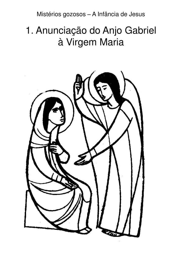 mist rios gozosos a inf ncia de jesus 1 anuncia o do anjo gabriel virgem maria