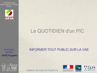 informer tout public sur la vae