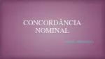 CONCORDÂNCIA NOMINAL - slide 1