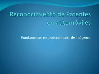 reconocimiento de patentes en autom viles