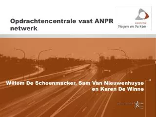 opdrachtencentrale vast anpr netwerk