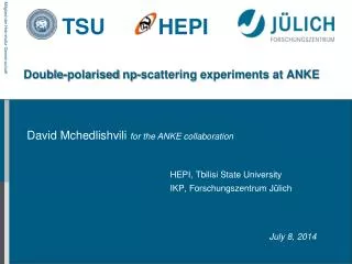 Double- polarised np-scattering experiments at ANKE