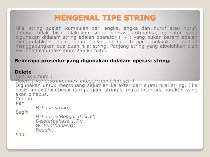 mengenal tipe string