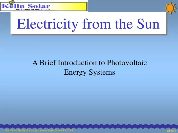 electricity from the sun