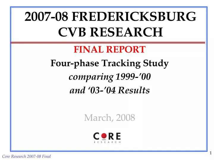 2007 08 fredericksburg cvb research