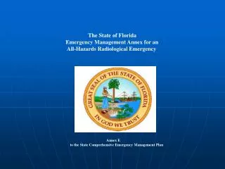 The State of Florida Emergency Management Annex for an