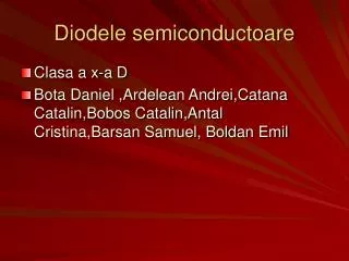 diodele semiconductoare