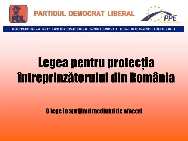 legea pentru protec ia ntreprinz torului din rom nia