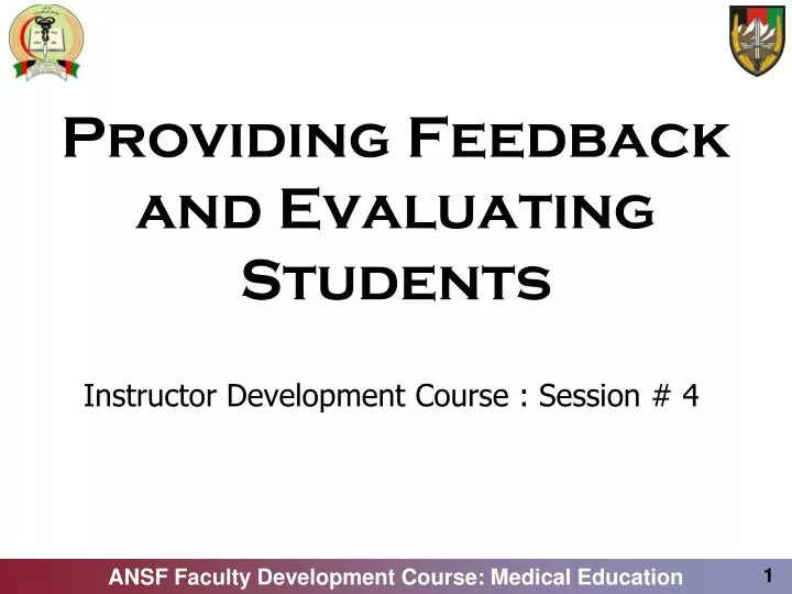 providing feedback and evaluating students