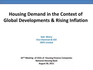 Housing Demand in the Context of Global Developments &amp; Rising Inflation