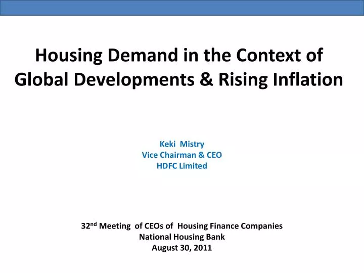 housing demand in the context of global developments rising inflation