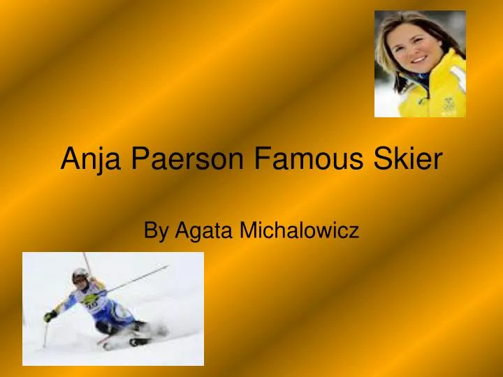 anja paerson famous skier