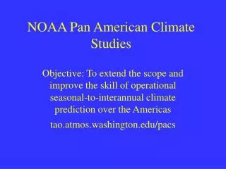 NOAA Pan American Climate Studies