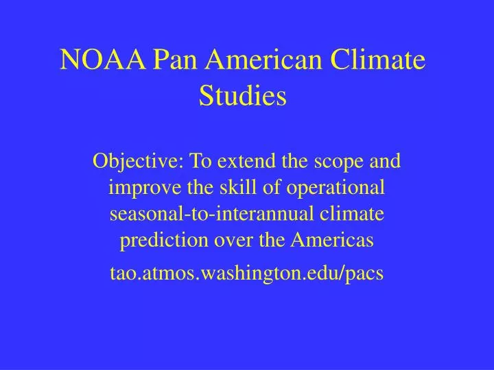 noaa pan american climate studies