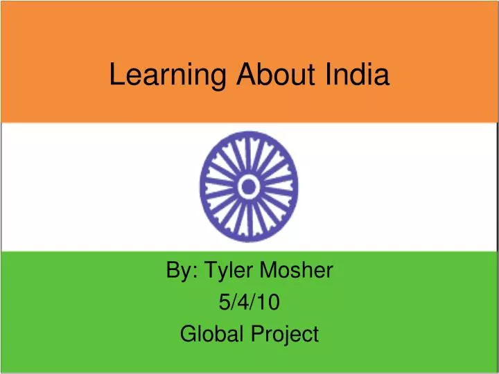 learning about india
