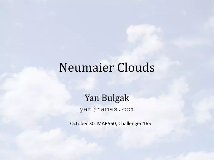 neumaier clouds